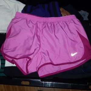 Pink Nike workout shorts